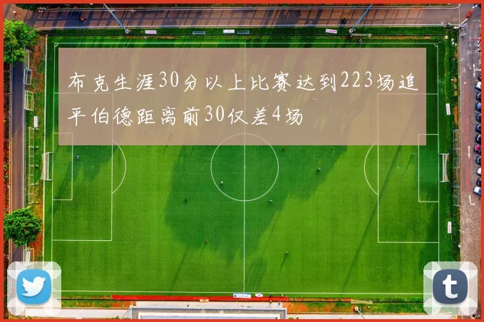 布克生涯30分以上比赛达到223场追平伯德距离前30仅差4场